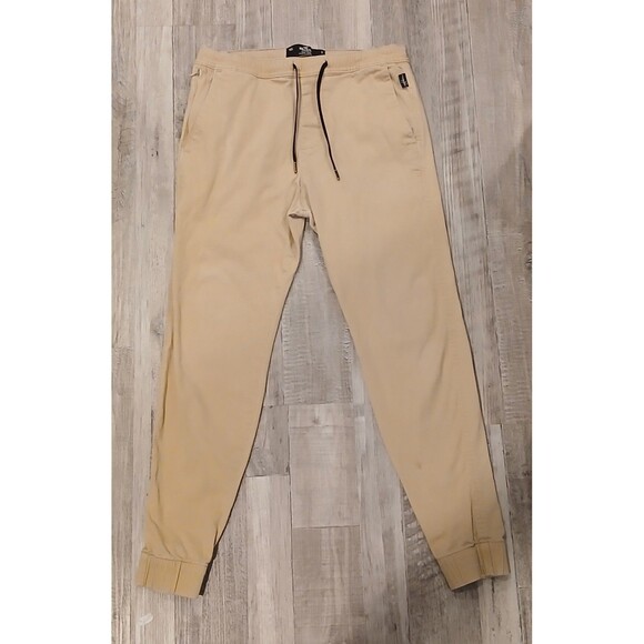 Hollister Skinny Jogger Beige Khaki Pants Mens Size S Advanced Stretch - Picture 1 of 7